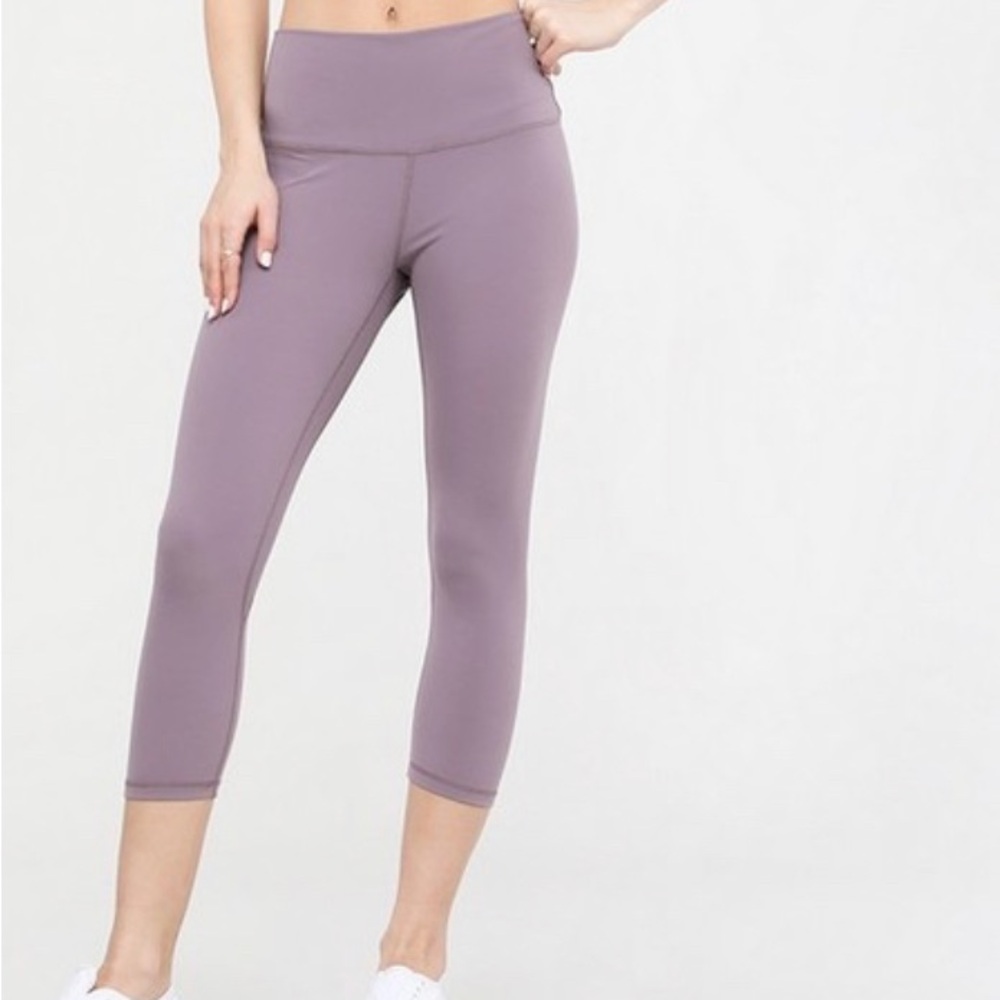 Capri gym activewear leggings smoky mauve